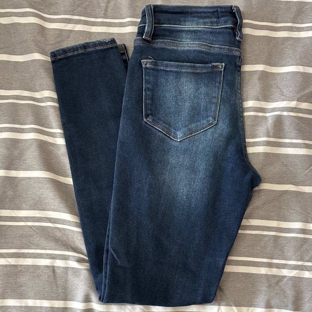 KanCan Dark Indigo Skinny Jeans with Subtle Fade